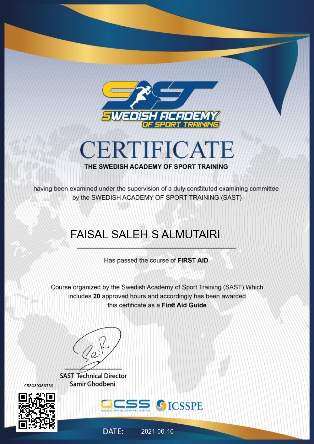 FAISAL SALEH S ALMUTAIRI
